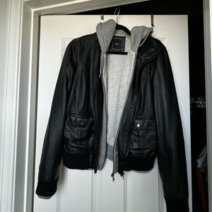 OBEY Leather Bomber Jacket